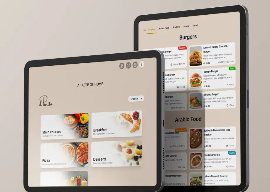 Custom Branded Digital Menu designed by TableQR
