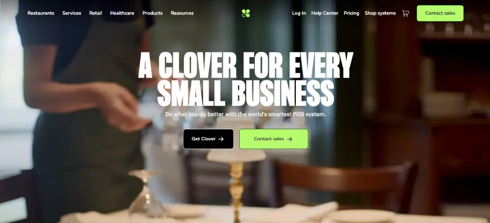 Clover website desktop screenshot